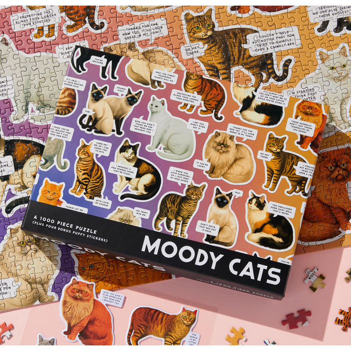 Brass Monkey | Moody Cats 1000‑Piece Multi‑Colour Jigsaw Puzzle Homing Instincts