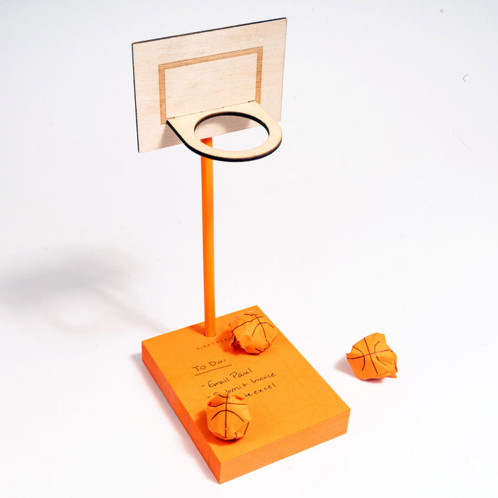 Kikkerland | Desktop Dunks Multi-Coloured Sticky Note Basketball Set