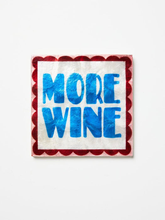 Hand-Painted Glowy Capiz Wine Tile Wall Art for Kitchens