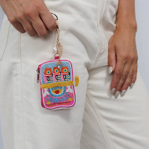Zoda | Sardines Pink Beaded Keychain Pouch Homing Instincts