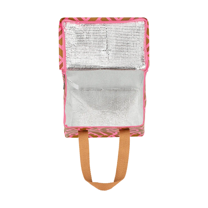 Kollab | Rosewood Insulated Lunch Bag Pink Geometric Pattern