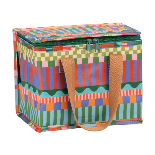 Kollab | Blocks and Stripe Insulated Classic Lunch Bag Geometric Pattern
