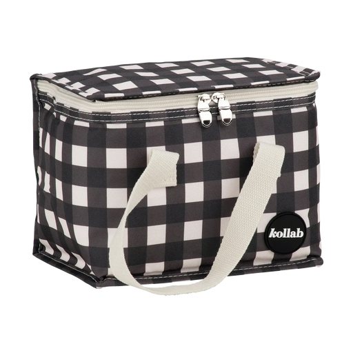 Kollab | Black Check Insulated Lunch Bag