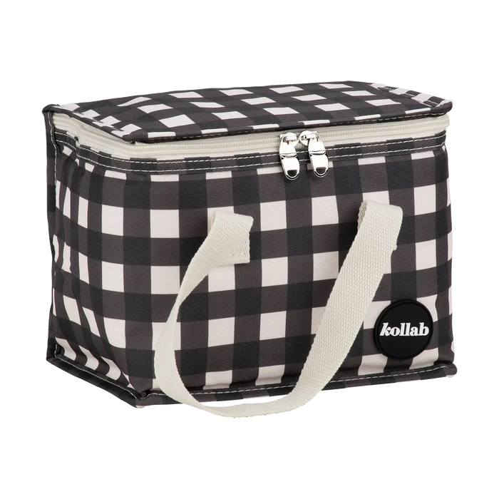 Kollab | Black Check Insulated Lunch Bag