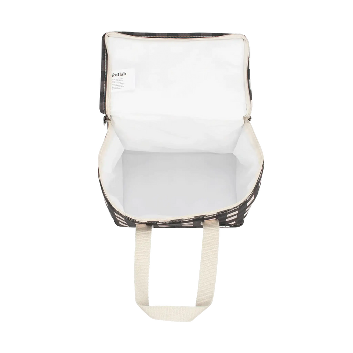 Kollab | Black Check Insulated Lunch Bag