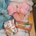 Annabel Trends | Cosy Luxe Pom Pom Slippers Pink Lemonade