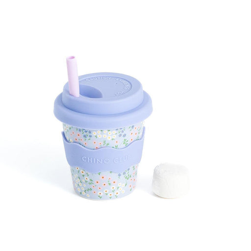 Chinoclub | Blue Floral Babychino Cup Eco Friendly 4oz