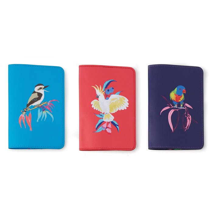 The Australian Collection | Passport Wallet Birds CDU 16pcs 3 Assorted