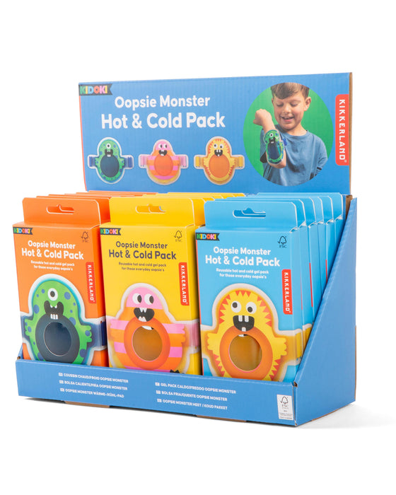 Kikkerland | Oopsie Monster Hot & Cold Pack 3 Assorted Multi-Coloured