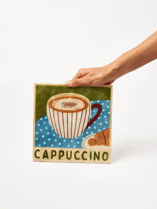 Jones & Co | Barista Cappuccino Capiz Shell Wall Art