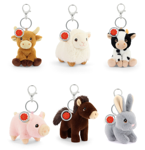 Korimco | Bag Charm Farm 6 Asstd 12CM