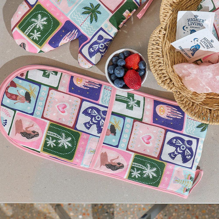 Annabel Trends | Double Oven Mitt - Linen - Celestial Dreams