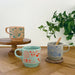 Ceralife | Decole Walking Cat Mug - Stackable - Flower Garden Homing Instincts
