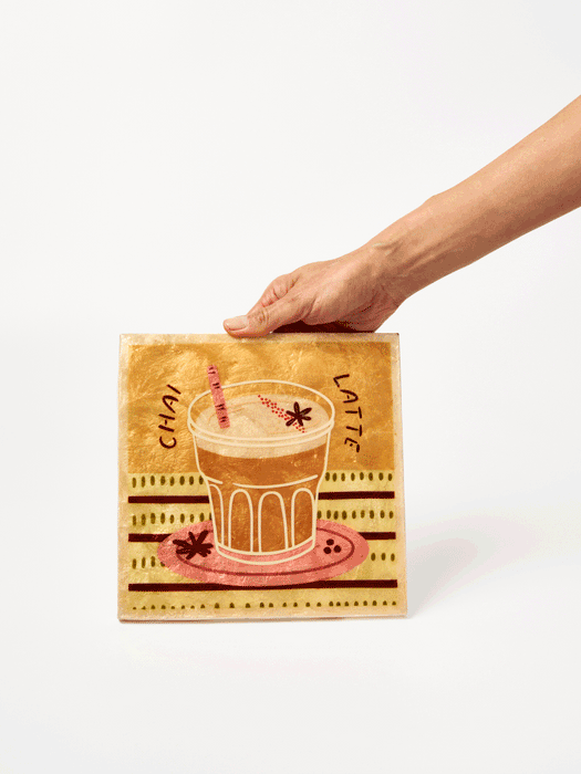 Jones & Co | Barista Wall Art Chai Latte Capiz