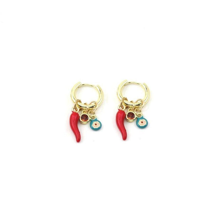 Tiger Tree | Hot Chilli Charm Huggie
