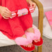 Annabel Trends | Cosy Luxe Slipper Thongs Cherry Candy