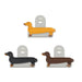Kikkerland | Sausage Dog Bag Clips Set of 3 Black Brown