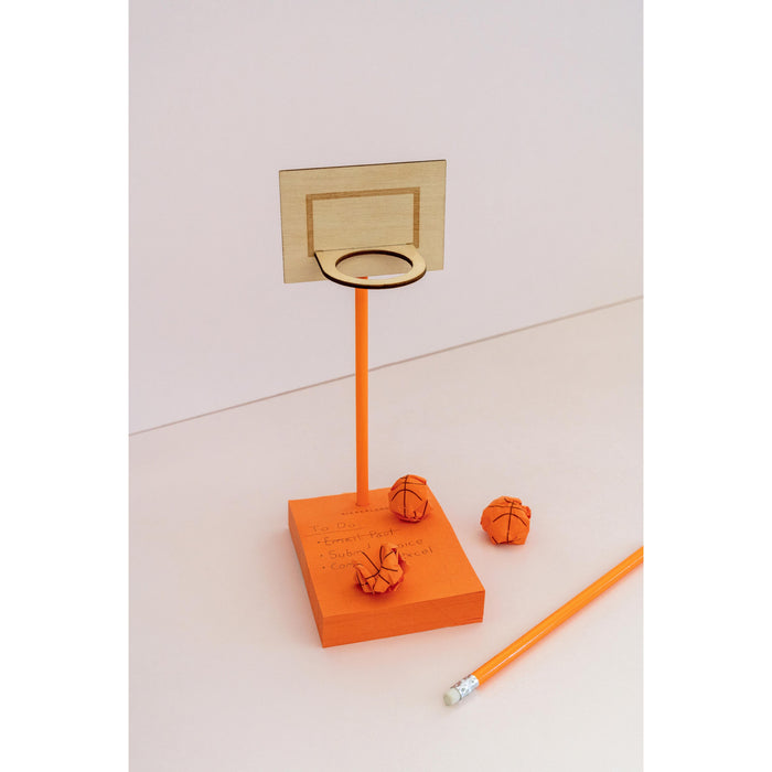 Kikkerland | Desktop Dunks Multi-Coloured Sticky Note Basketball Set