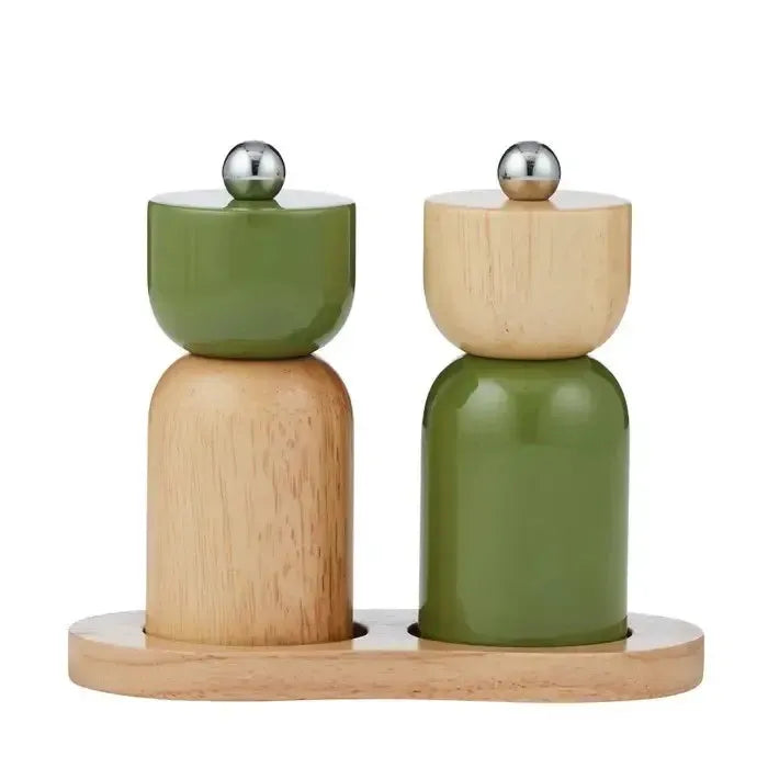 Coast to Coast | Eta 3pc Wood S&P Set 15x7.5x12cm Olive Homing Instincts