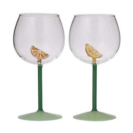 Coast to Coast | Lemon Gin Balloon Glasses – Set Of 2 (10x20cm) Homing Instincts