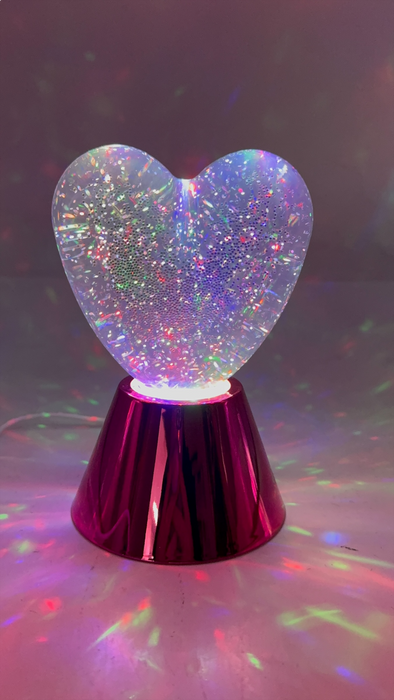 Cotton Candy | Heart Glitter Lamp Purple Homing Instincts
