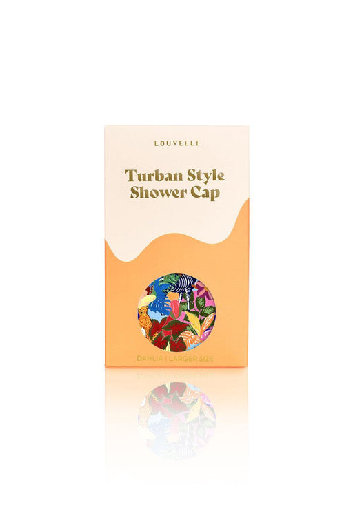 Louvelle | Dahlia Shower Turban Water‑Resistant Jungle Animal Design