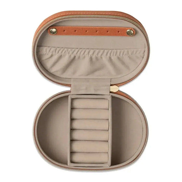 Designworks Ink | Oval Jewellery Case - Terracotta Sun Homing Instincts