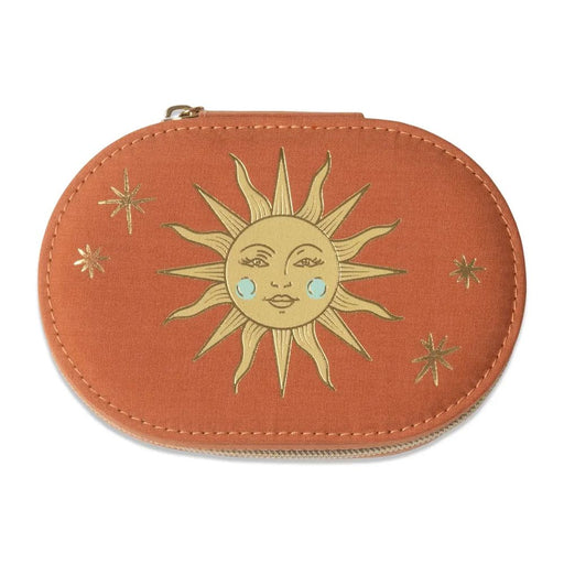 Designworks Ink | Oval Jewellery Case - Terracotta Sun Homing Instincts