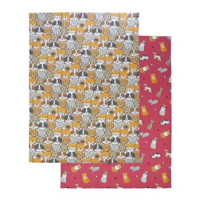 isGift |  Cat Collective Tea Towel Set 2‑Pack Multi‑Coloured