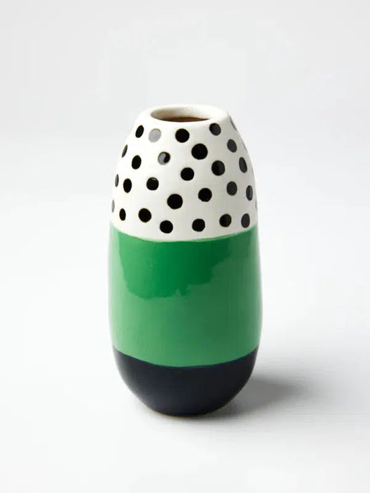 Jones & Co | Green Spot Dose Vase-Jones & Co-Homing Instincts