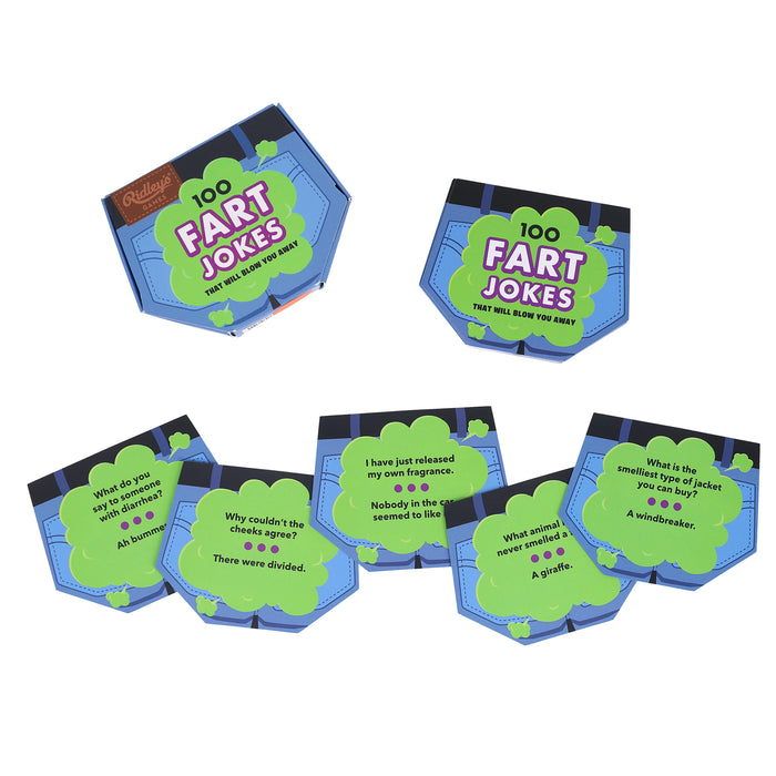 Ridleys | 100 Fart Joke Cards Multi‑Coloured