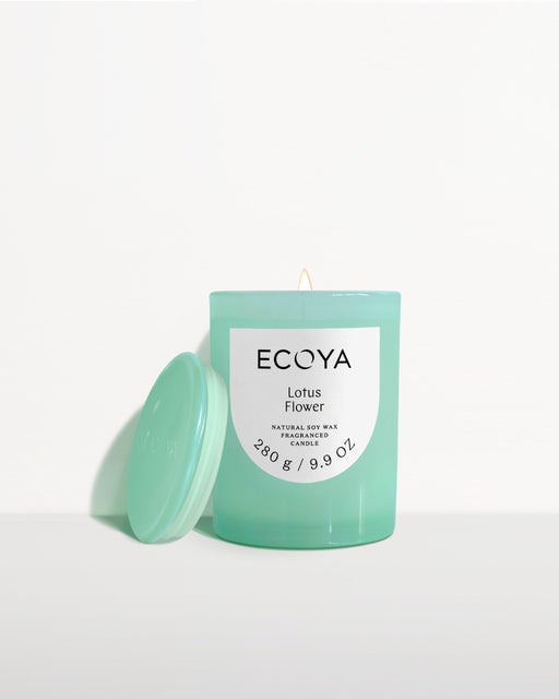 ECOYA | Lotus Flower Metro Candle – 270g Soy Wax, 55hr Burn