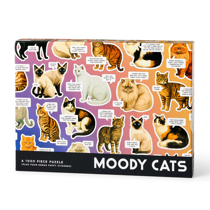 Brass Monkey | Moody Cats 1000‑Piece Multi‑Colour Jigsaw Puzzle Homing Instincts