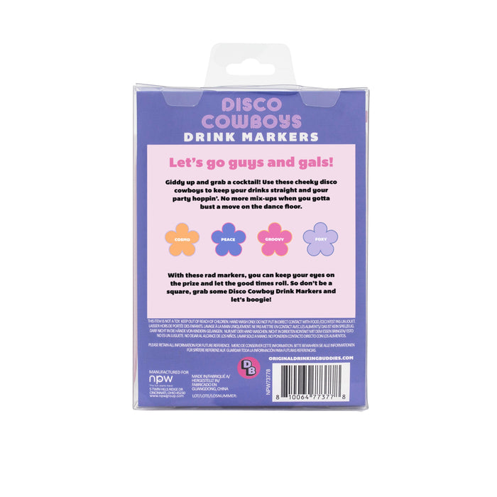 NPW | Disco Cowboy Drink Markers 4pcs Set Multi-Coloured