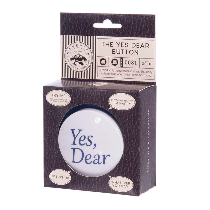 Maverick | Yes Dear Button 10 Pre‑Recorded Sayings Blue
