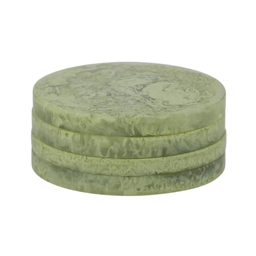 Assemble | Kip Resin Coasters Pistachio 10cm Set of 4