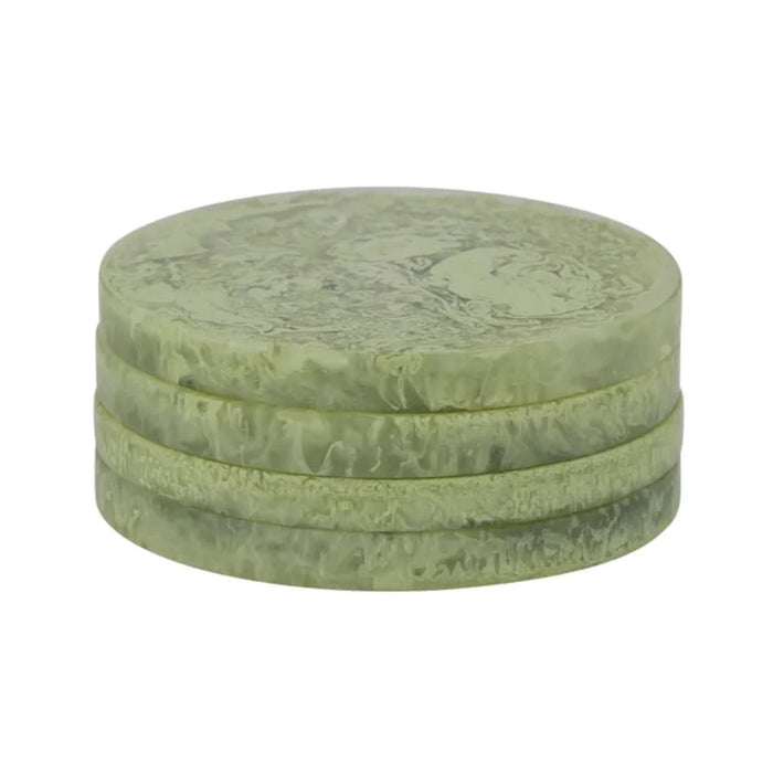 Assemble | Kip Resin Coasters Pistachio 10cm Set of 4