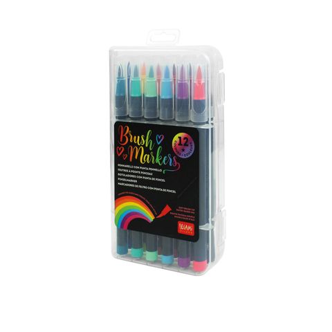 The Paperie | Set of 12 Brush Markers Bright Colours