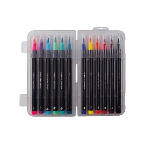 The Paperie | Set of 12 Brush Markers Bright Colours