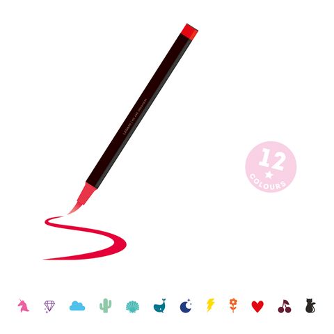 The Paperie | Set of 12 Brush Markers Bright Colours