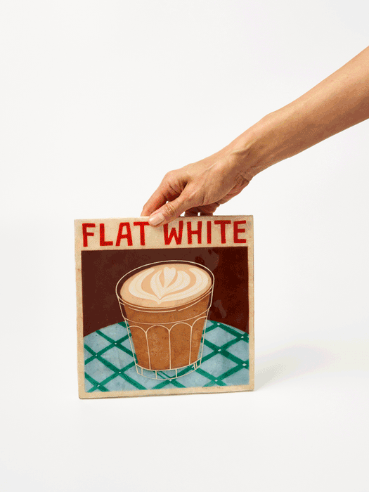 Jones & Co | Barista Wall Art Capiz Shell Flat White