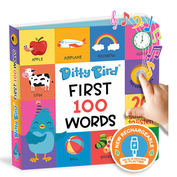 Ditty Bird | Interactive Book 12 Sound Buttons Multi-Coloured