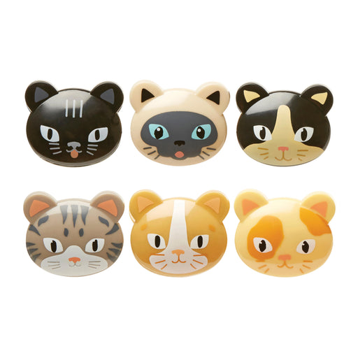 Kikkerland | Cat Bag Clips 6pcs Set Multi-Coloured