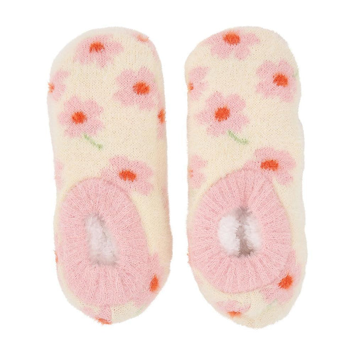 Annabel Trends | Fuzzy Bootie Slippers Soft Sherpa One Size