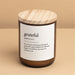 Commonfolk Collective | Dictionary Meaning Candle Grateful