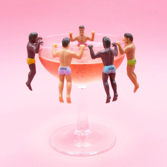 NPW | Hunky Buddies Drink Markers 6pcs Set Multi-Coloured