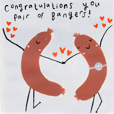 McMillan Cards & Paper | Sooshichacha WD- Congratulations Pair of Bangers Greeting Card