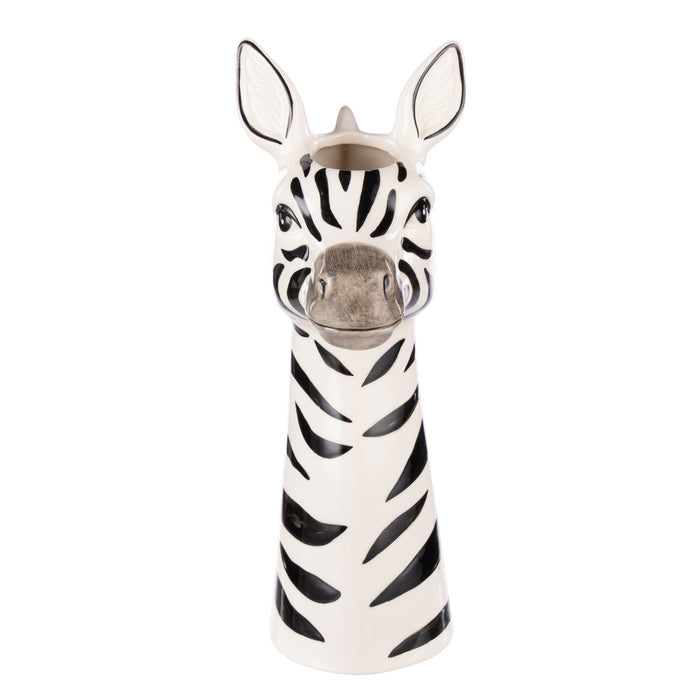 Emporium | Zippy Zebra Vase Modern Glazed Dolomite Decorative Vessel
