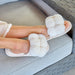 Annabel Trends | Cosy Luxe Pom Pom Slippers Ivory