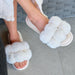 Annabel Trends | Cosy Luxe Pom Pom Slippers Ivory